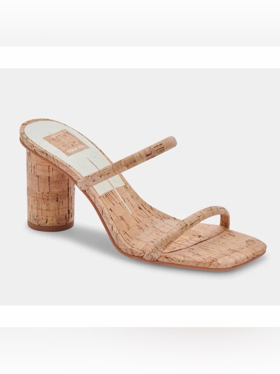 Dolce Vita Shoes - Dolce Vita Cork Two-Strap Block Heel Sandal - Natural Cork